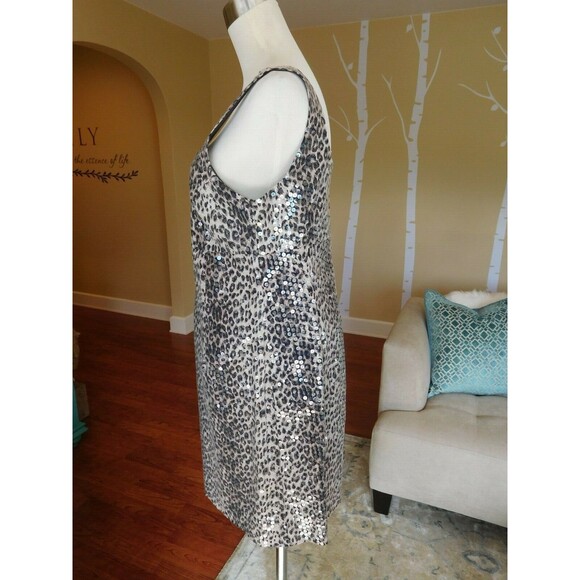 Gorgeous BAILEY 44 Sequined Animal Print Sleeveless Sheath Dress 10 EXCELLENT!!! - Picture 5 of 8